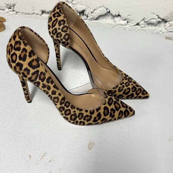Leopard Print Stiletto Heels - Tamara Mellon - Worn Once - Size 38.5 Womens Heel - Picture 3 of 4